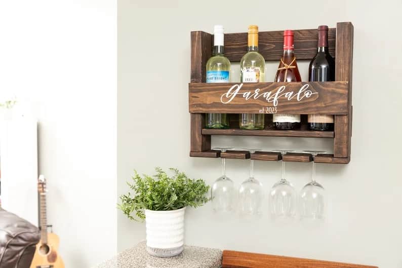 3. Personalized Wine Rack 3. Personalized Wine Rack