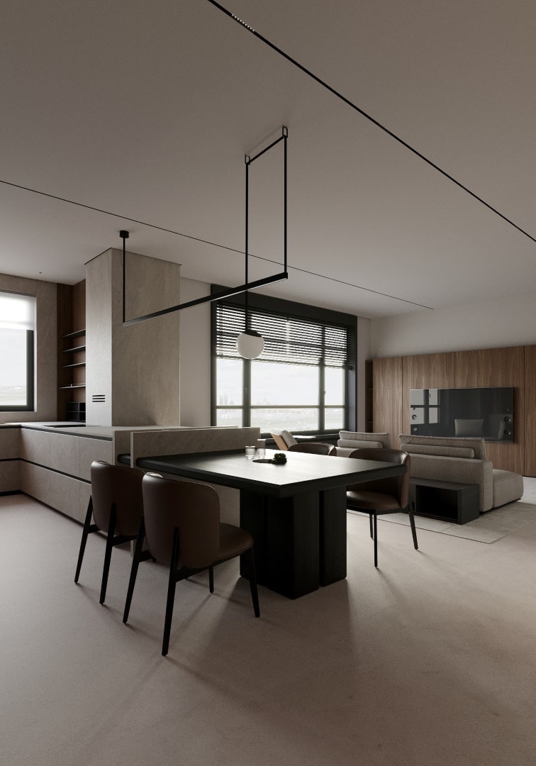 Apartment in Astana by Kvadrat Architects: Cozy Minimalism Overlooking the Cityscape Apartment in Astana by Kvadrat Architects: Cozy Minimalism Overlooking the Cityscape