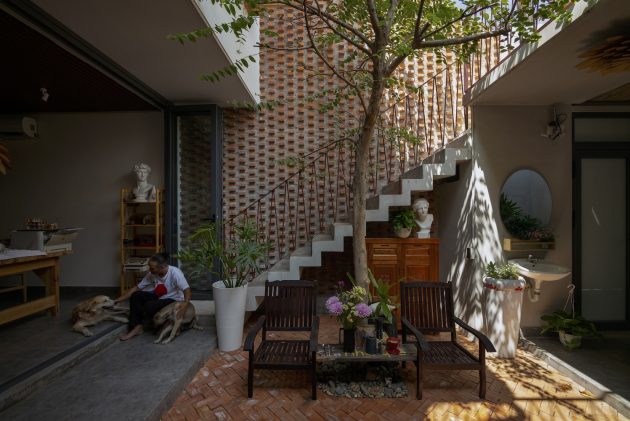 De Men House door Country House.Architectuur in Vietnam