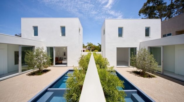 Santa Monica Courtyard Houses by Inaba Williams Architects in California, USA