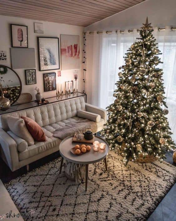Redefine Christmas Comfort with Nordic Living Room Décor - Nordic Christmas Apartment Living Room