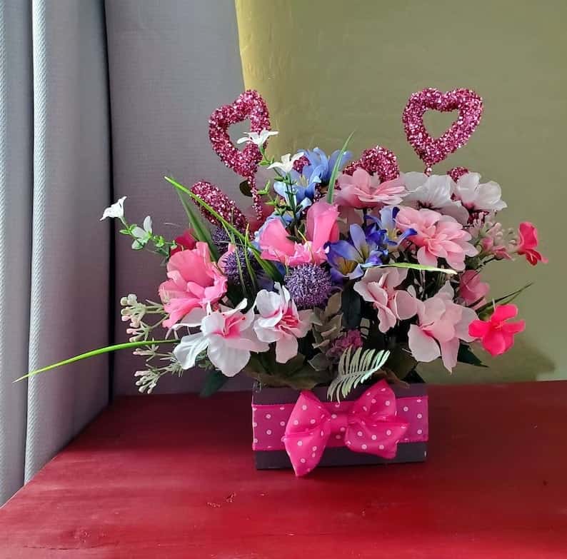 Easy Valentine's Day Centerpiece #valentinesday #diy #fyp #fun