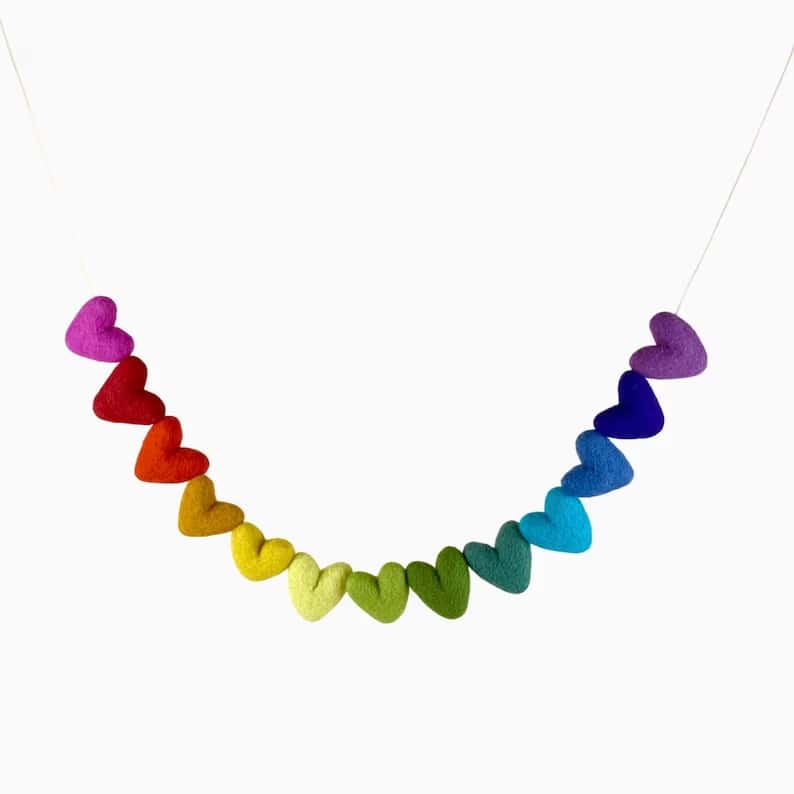 12. Rainbow Heart Garland 12. Rainbow Heart Garland
