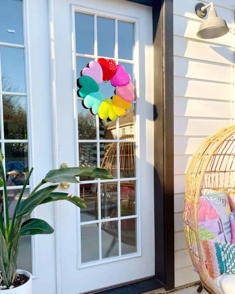 8. Rainbow Patterned Heart Wreath 8. Rainbow Patterned Heart Wreath