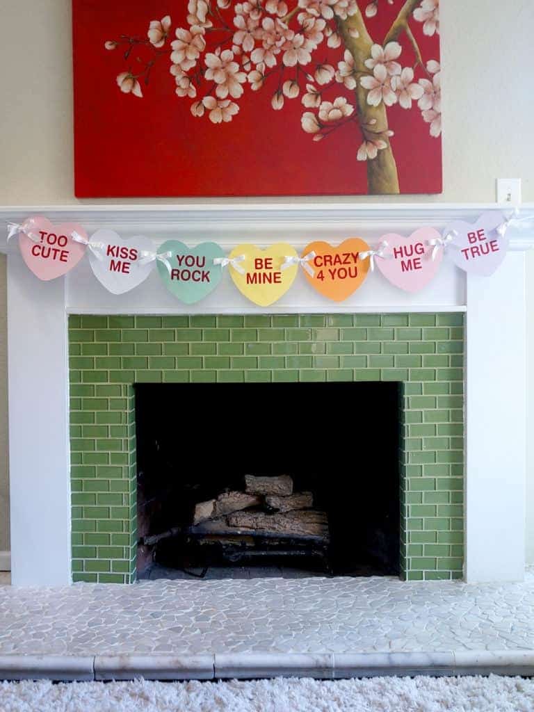 6. Free Printable Candy Heart Garland 6. Free Printable Candy Heart Garland