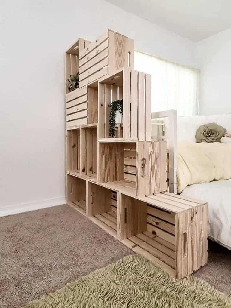 3. Wonderful Wooden Crate Bookshelf Room Divider 3. Wonderful Wooden Crate Bookshelf Room Divider