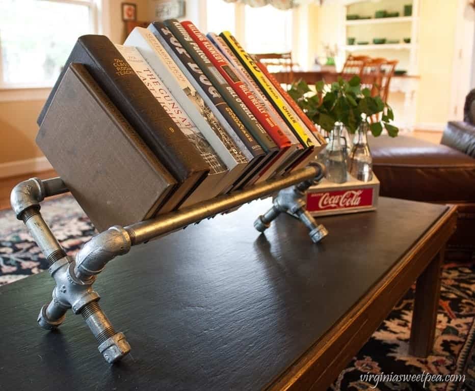 8. Small & Unique Tabletop Industrial Pipe DIY Bookshelf 8. Small & Unique Tabletop Industrial Pipe DIY Bookshelf