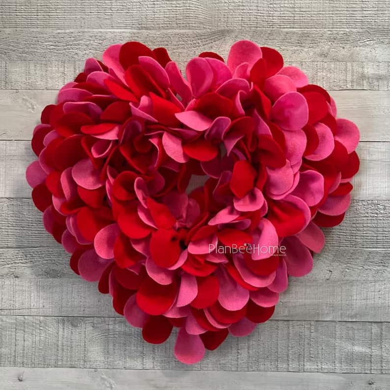 7. Valentine’s Day Heart Wreath 7. Valentine’s Day Heart Wreath