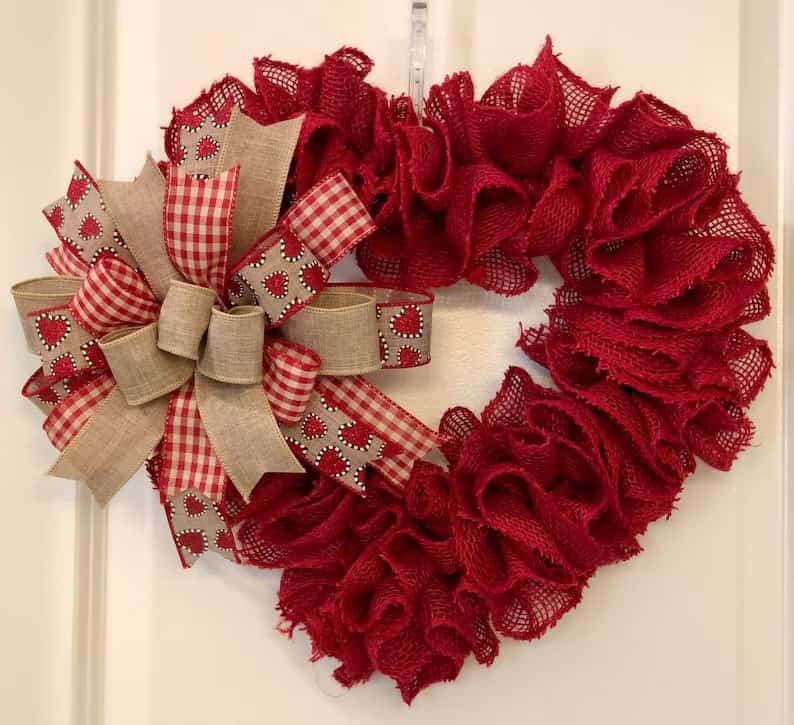 8. Red Burlap Wreath 8. Red Burlap Wreath