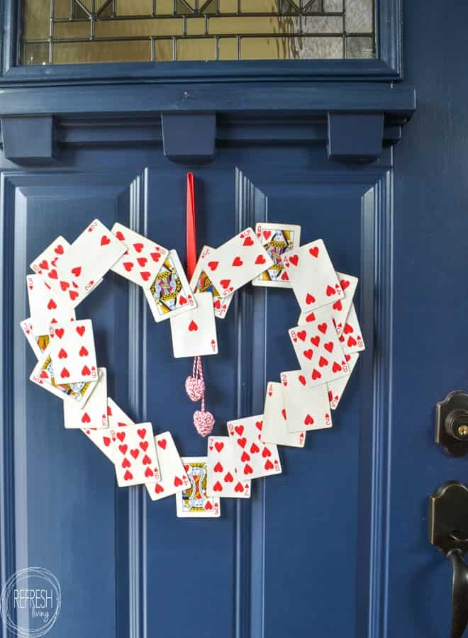 3. DIY Playing Card Wreath Valentine’s decoration idea 3. DIY Playing Card Wreath Valentine’s decoration idea
