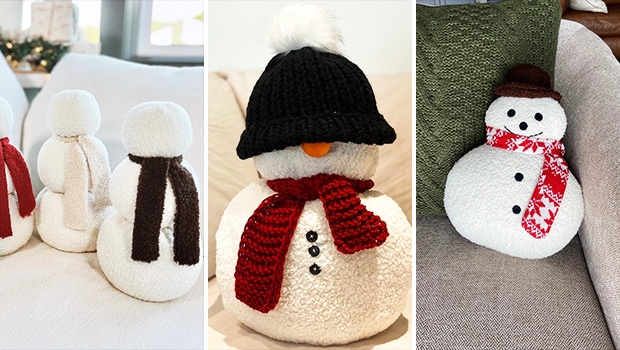 15 Snowman Pillow Designs to Melt Your Heart