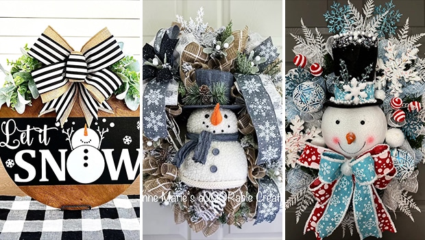 15 Snowman Wreath Designs to Warm Your Winter Décor