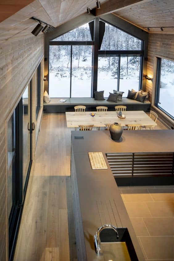 Nordic Elegance Meets Mountain Magic in a Ski Chalet Wonderland