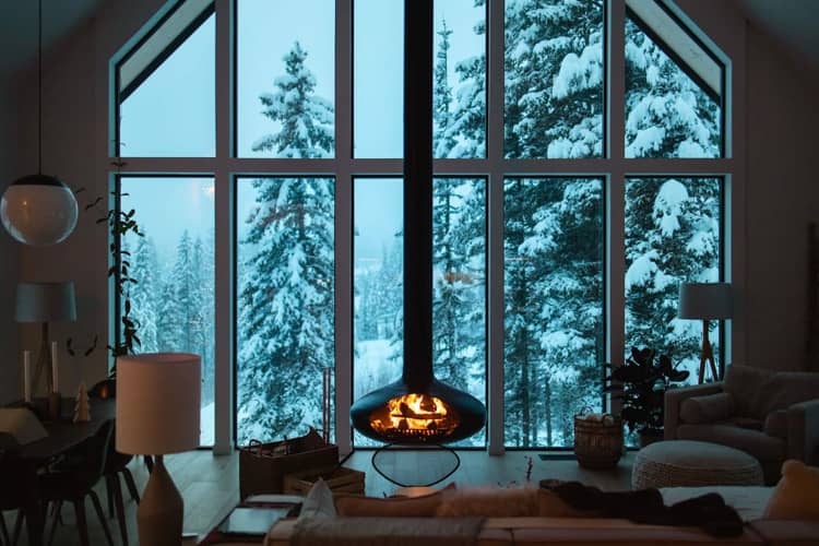 Nordic Elegance Meets Mountain Magic in a Ski Chalet Wonderland