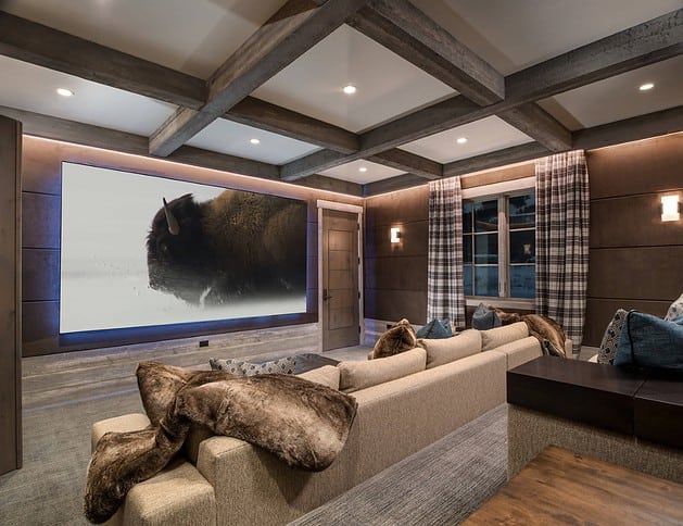15 Charming Rustic Home Theater Designs for a Warm Entertainment Haven