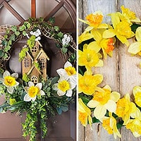 15 Dazzling Spring Daffodil Wreath Designs to Blossom Your Doorway