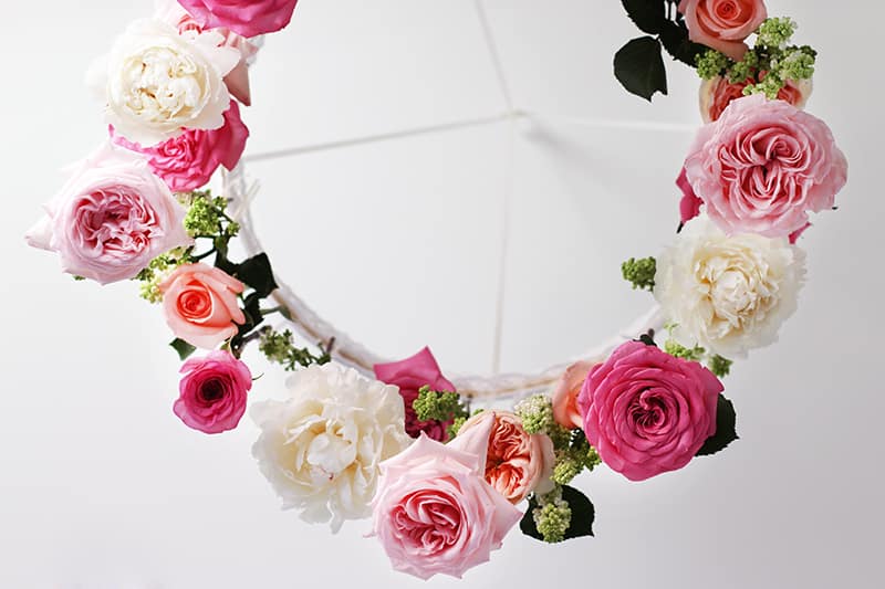 2. DIY Flower Chandelier