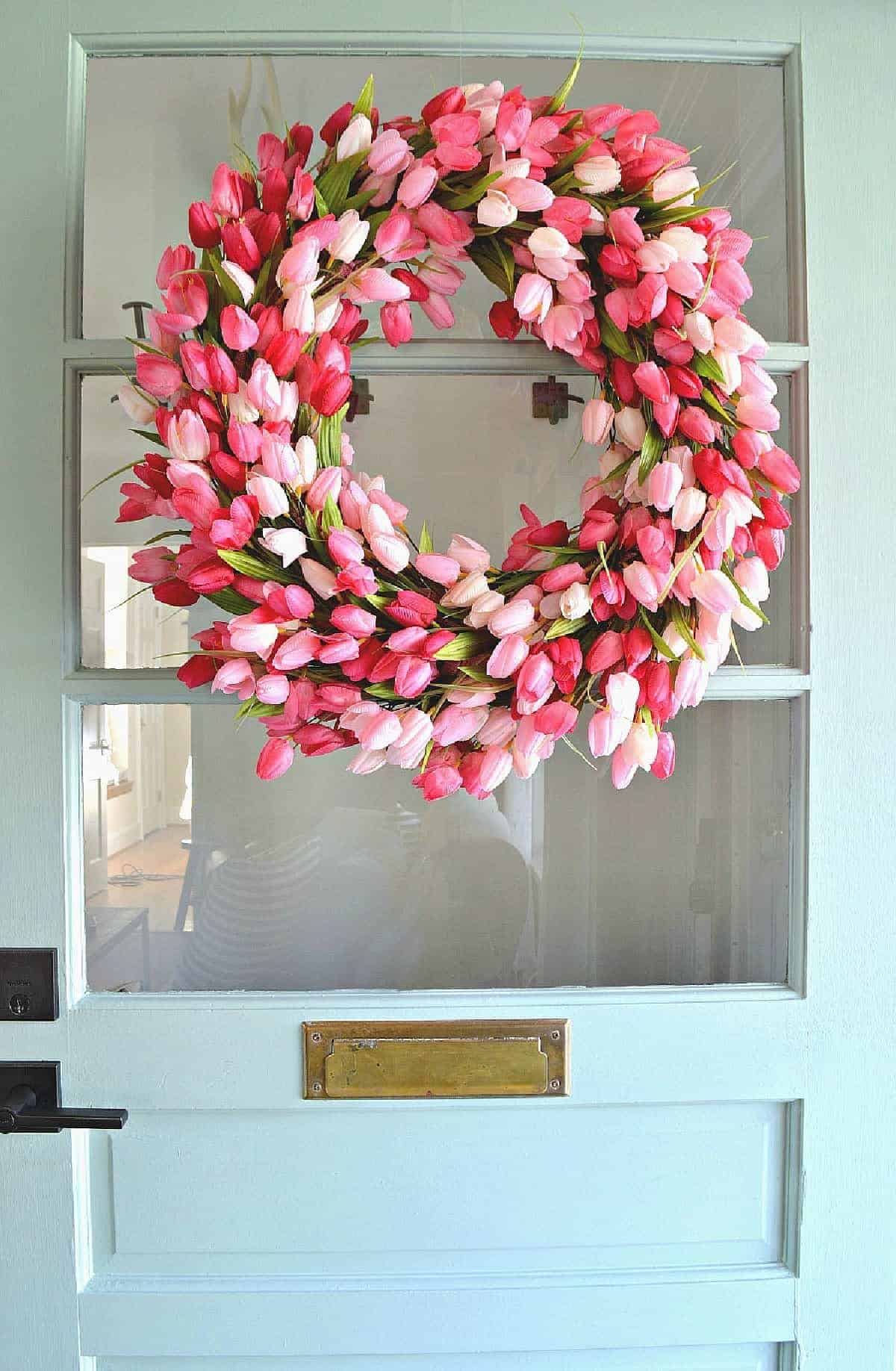 3. DIY Tulip Wreath for Spring