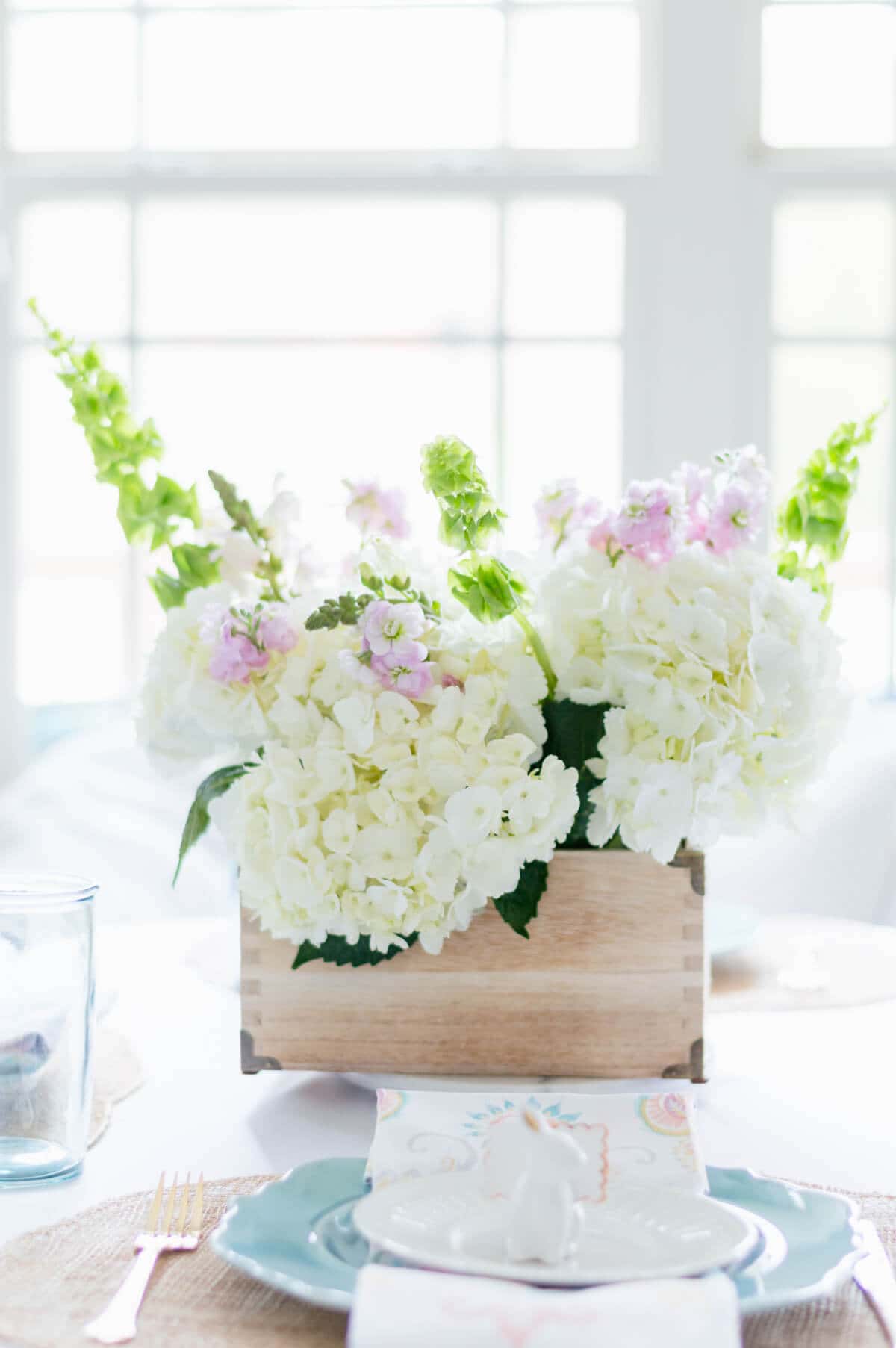 4. DIY Spring Flower Box Centerpiece