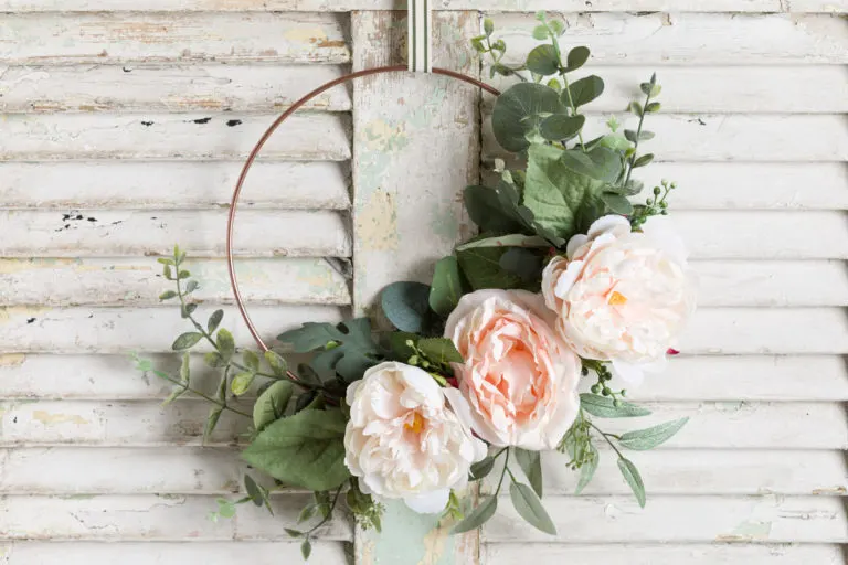 5. DIY Peony Hoop Wreath