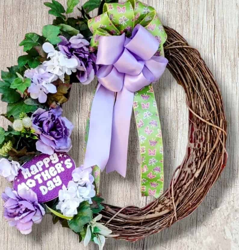 9. Violet Mothers Day wreath 9. Violet Mothers Day wreath