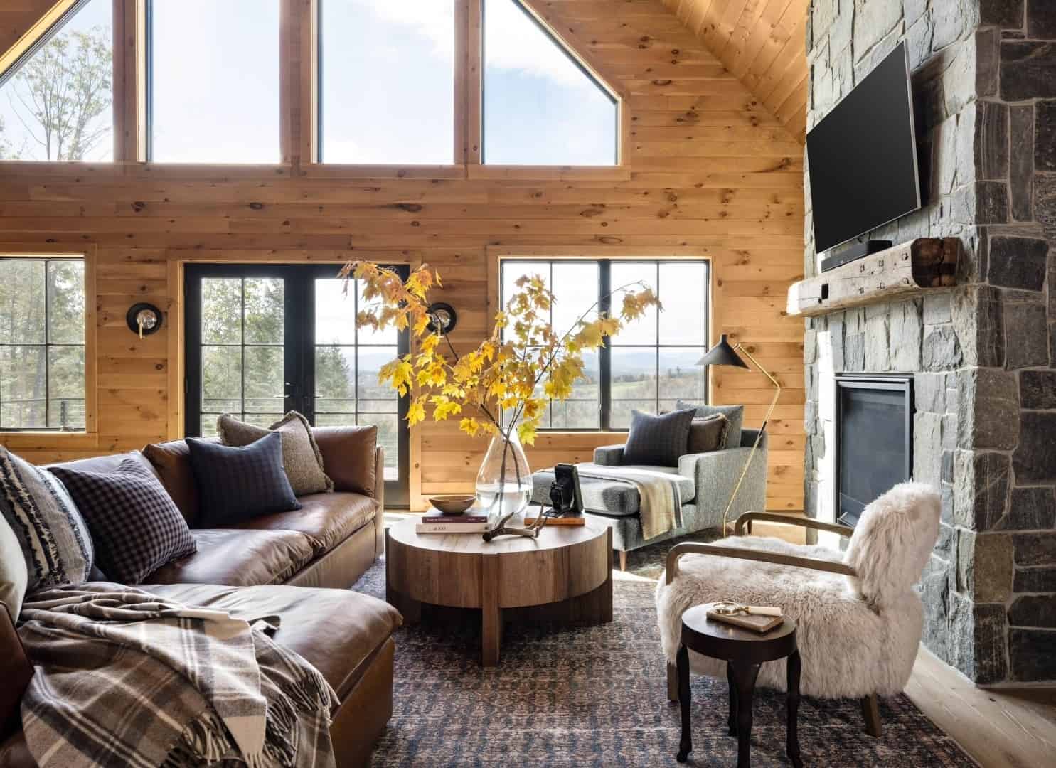 4. Rustic Living Room, Portland Maine 4. Rustic Living Room, Portland Maine