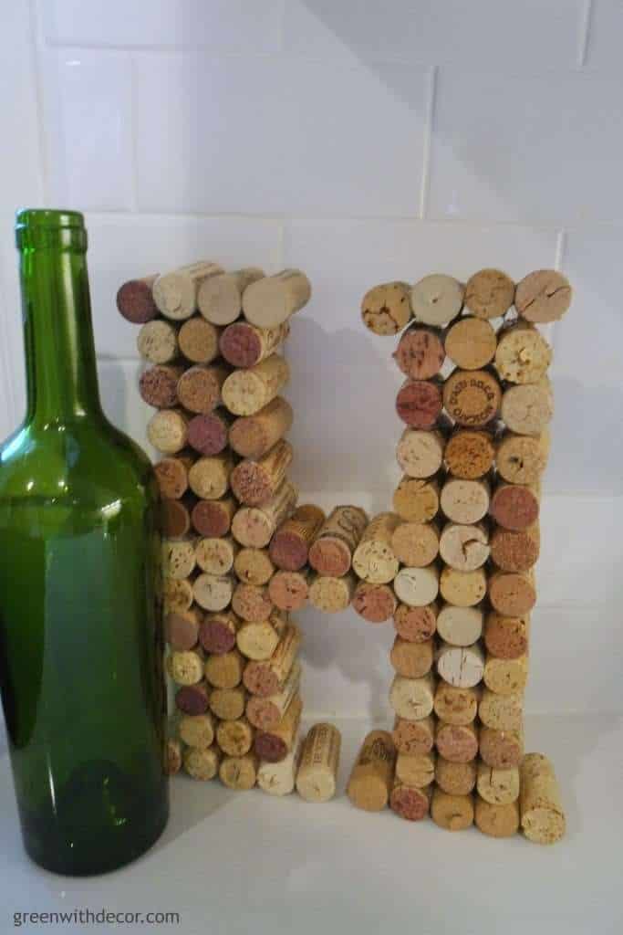 7. Decorative Letter Made of Corks 7. Decorative Letter Made of Corks