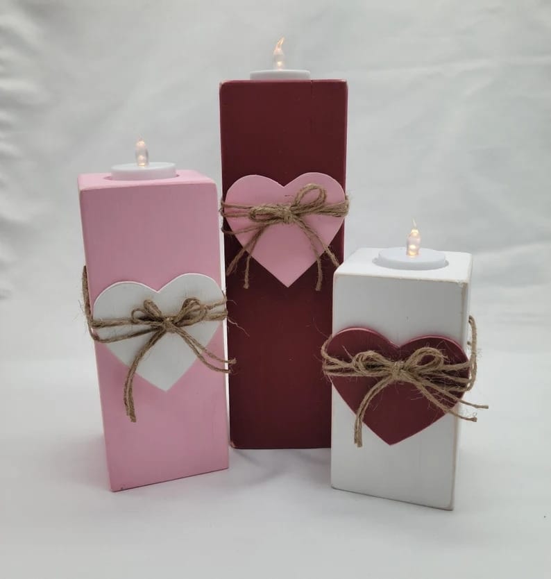 15 Romantic Valentine's Candle Holders Designs for Cozy Evenings