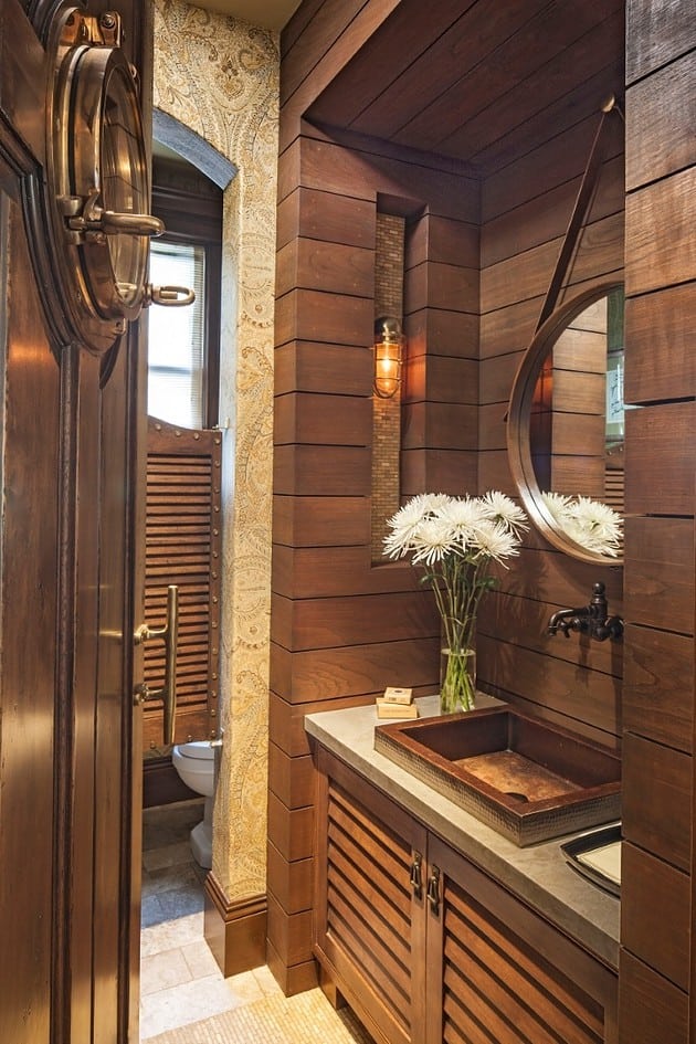 15 Rustic Powder Room Designs Transforming Small Spaces with Rustic ...
