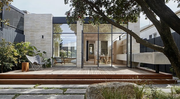 Clifton Hill Courtyard House by Studio mkn + Eliza Blair Architecture in Australia