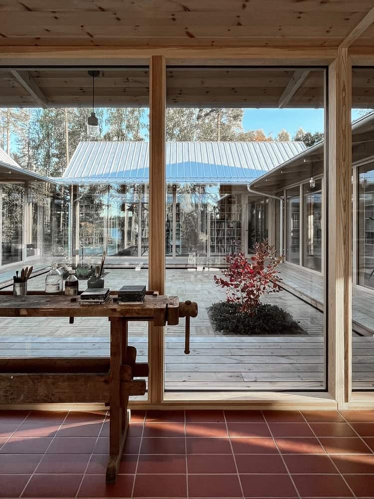 Library House by Fria Folket + Hanna Michelson: A Courtyard Home Framed by Books Library House by Fria Folket + Hanna Michelson: A Courtyard Home Framed by Books