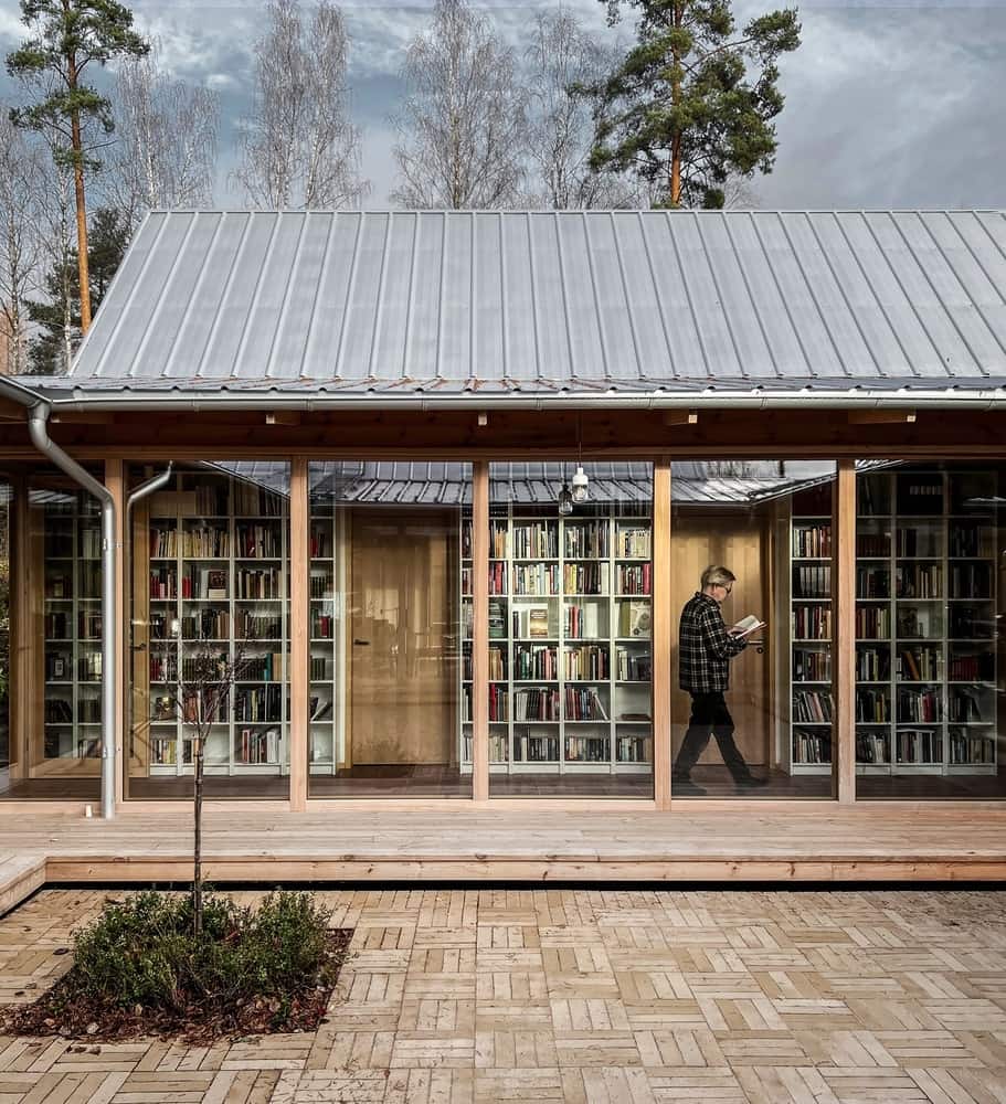 Library House by Fria Folket + Hanna Michelson: A Courtyard Home Framed by Books Library House by Fria Folket + Hanna Michelson: A Courtyard Home Framed by Books