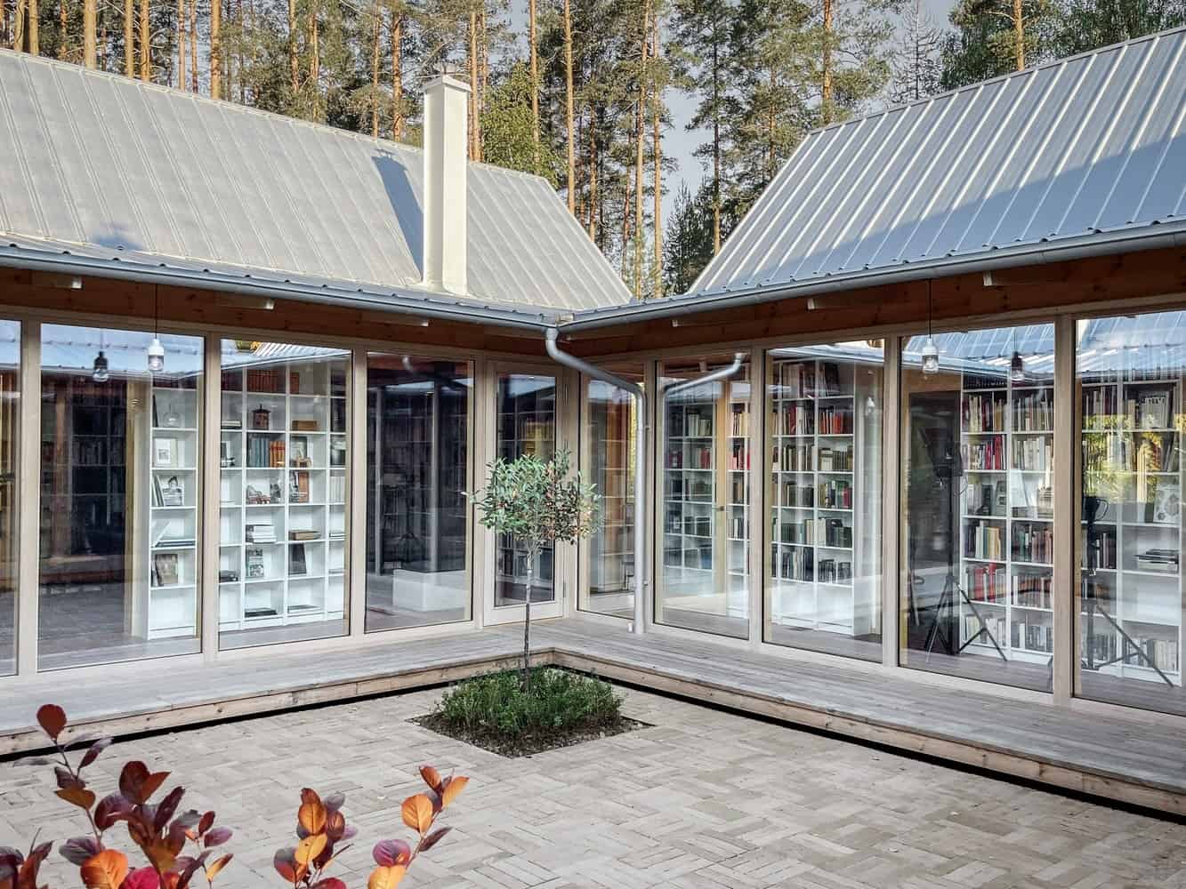 Library House by Fria Folket + Hanna Michelson: A Courtyard Home Framed by Books Library House by Fria Folket + Hanna Michelson: A Courtyard Home Framed by Books