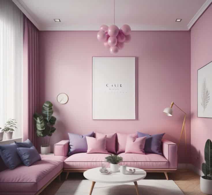 A Minimalist Approach to Girly Apartment Decor With Violet Decor Details