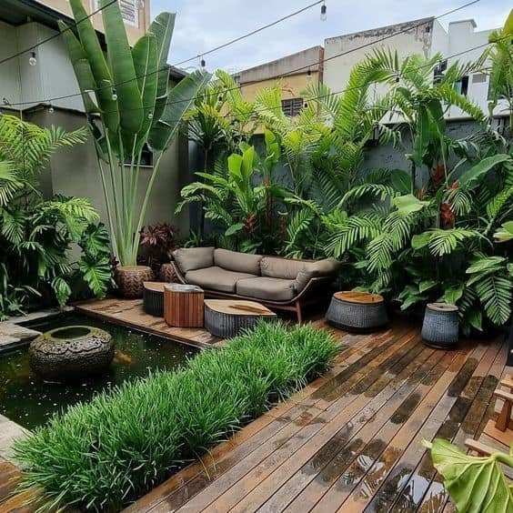 Tropische landschapsontwerpideeën voor uw tuin