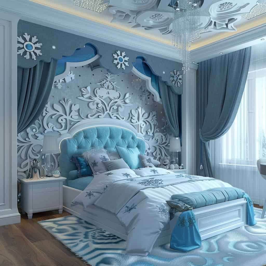 Elsa – Inspired Bed Canopy: Majestic Dreams Elsa – Inspired Bed Canopy: Majestic Dreams