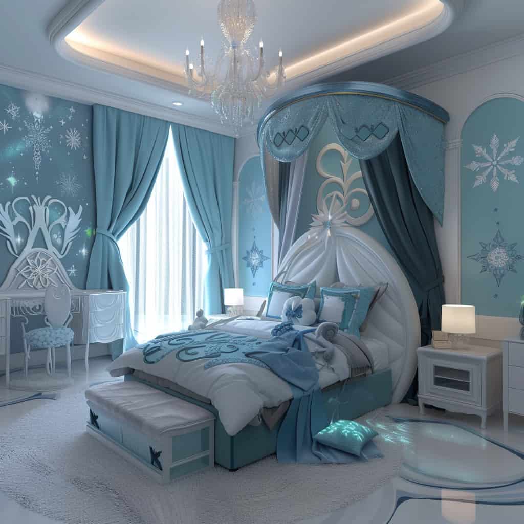 Elsa – Inspired Bed Canopy: Majestic Dreams Elsa – Inspired Bed Canopy: Majestic Dreams