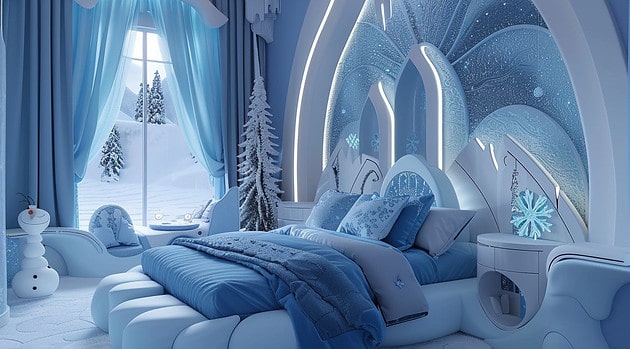 Frozen Fantasy: 15 Enchanting Elsa-Inspired Bedroom Designs for Your Little Ice Princess