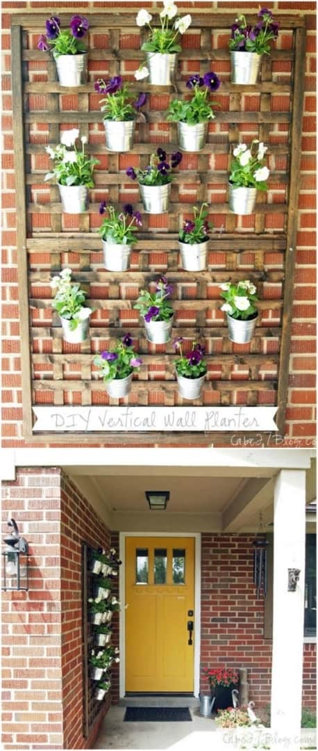 10. DIY Vertical Wall Planter