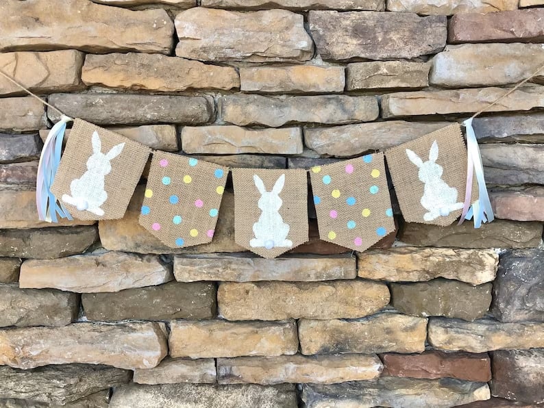 14. Easter Burlap Banner 14. Easter Burlap Banner