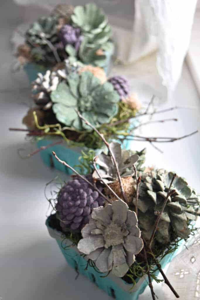 14. Easy DIY Spring Decor with Pinecone Succulents 14. Easy DIY Spring Decor with Pinecone Succulents