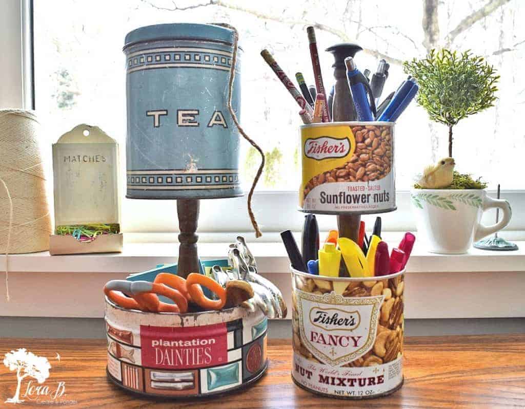 5. Upcycled Old Tin Organizer DIY 5. Upcycled Old Tin Organizer DIY