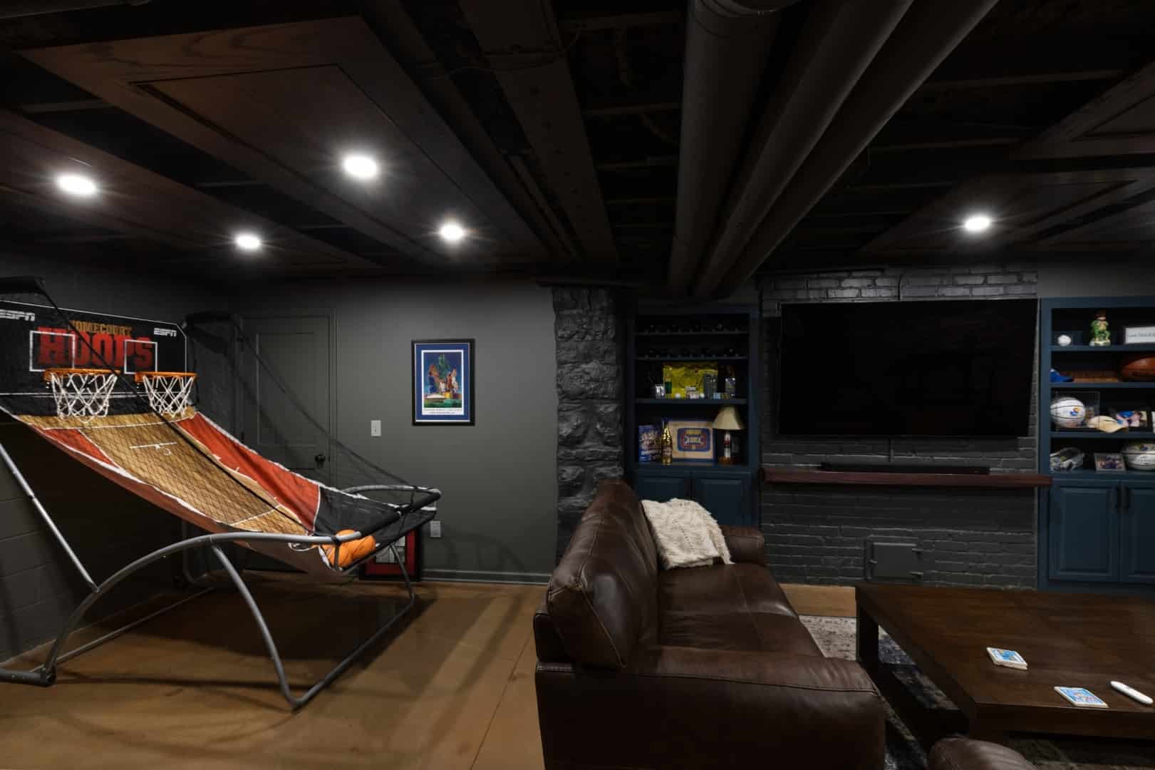 13. Rustic Media Room, Kansas City 13. Rustic Media Room, Kansas City