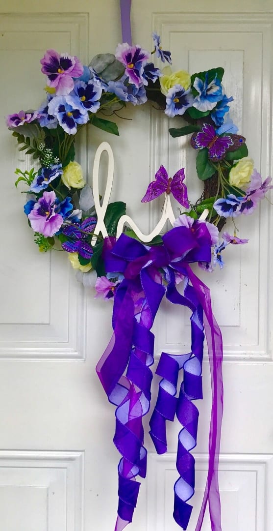 10. Simply Hi Pretty Pansy Wreath 10. Simply Hi Pretty Pansy Wreath