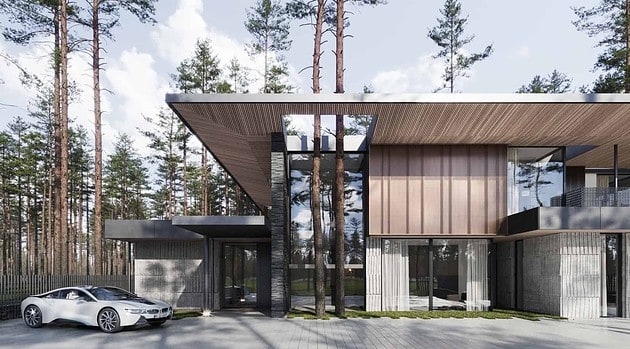 Weightless House by Kerimov Architects in Repino, Russia