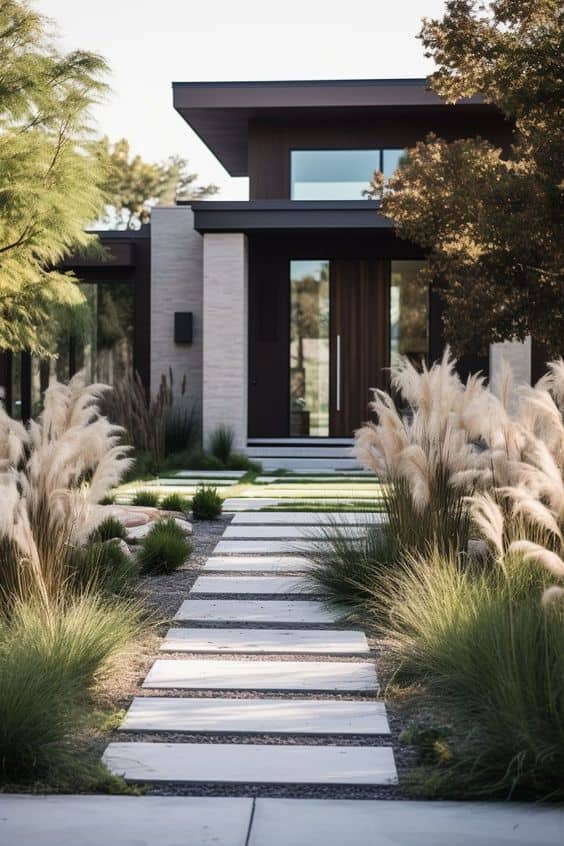 Creating a welcoming entrance with front house landscape design ideas