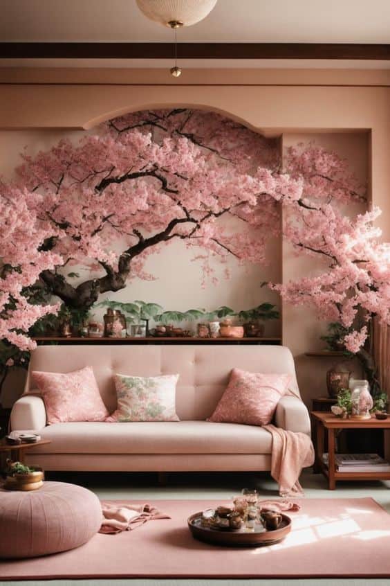 Sakura Twilight Lounge Japanese Wall Decor Inspired by Nature Sakura Twilight Lounge Japanese Wall Decor Inspired by Nature