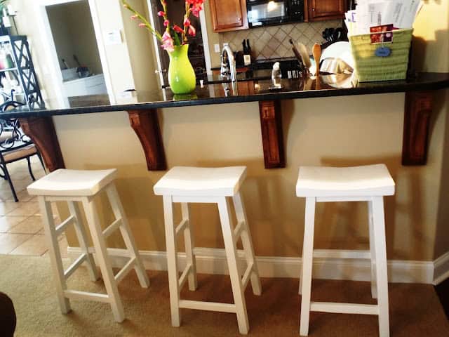 8. Simple DIY Grooved Barstool 8. Simple DIY Grooved Barstool