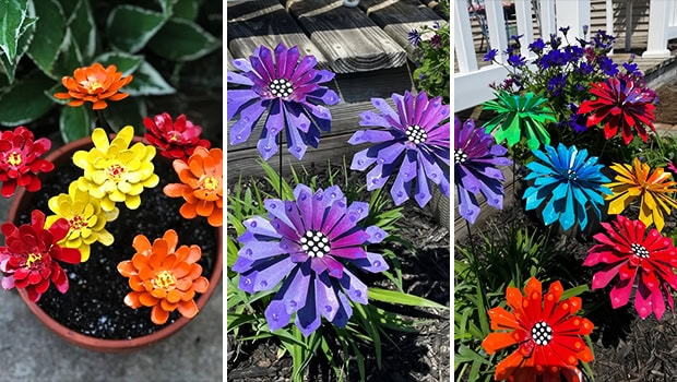 15 Charming Spring Metal Flower Decorations For Your Yard