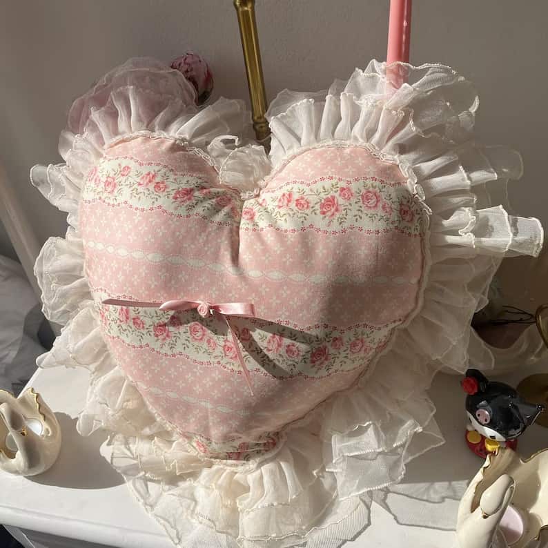 14. Handmade Heart-Shaped Pillow 14. Handmade Heart-Shaped Pillow